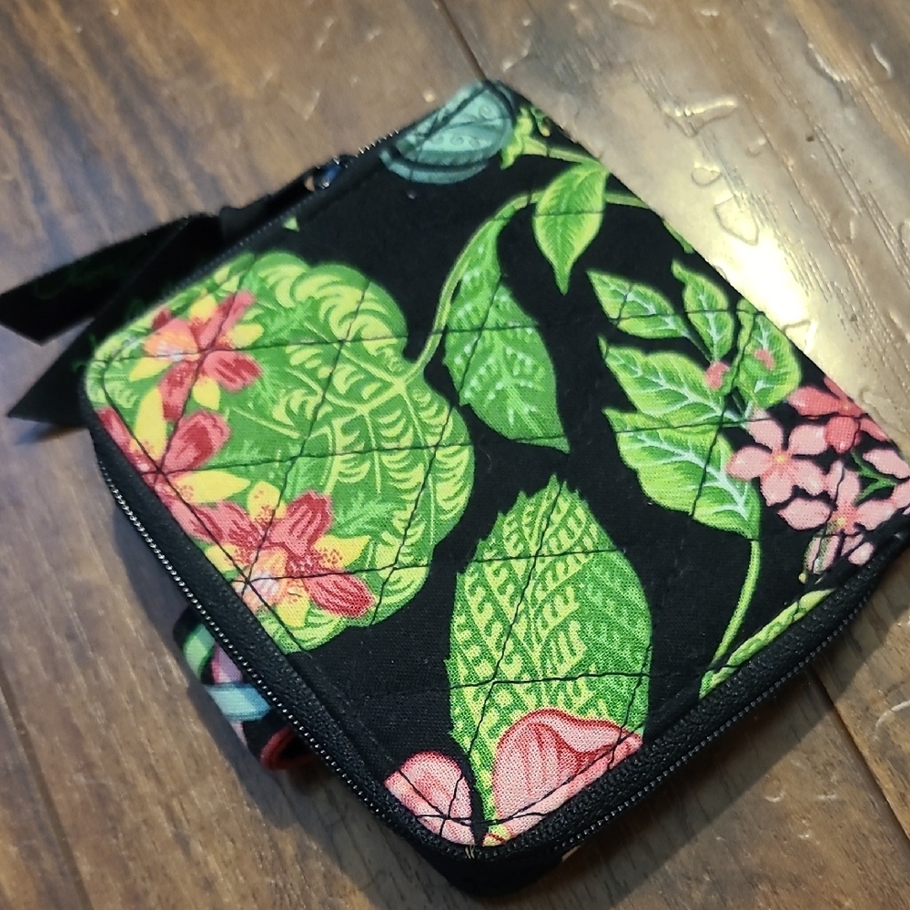 Vera Bradley Black Floral Wallet - Picture 2 of 8